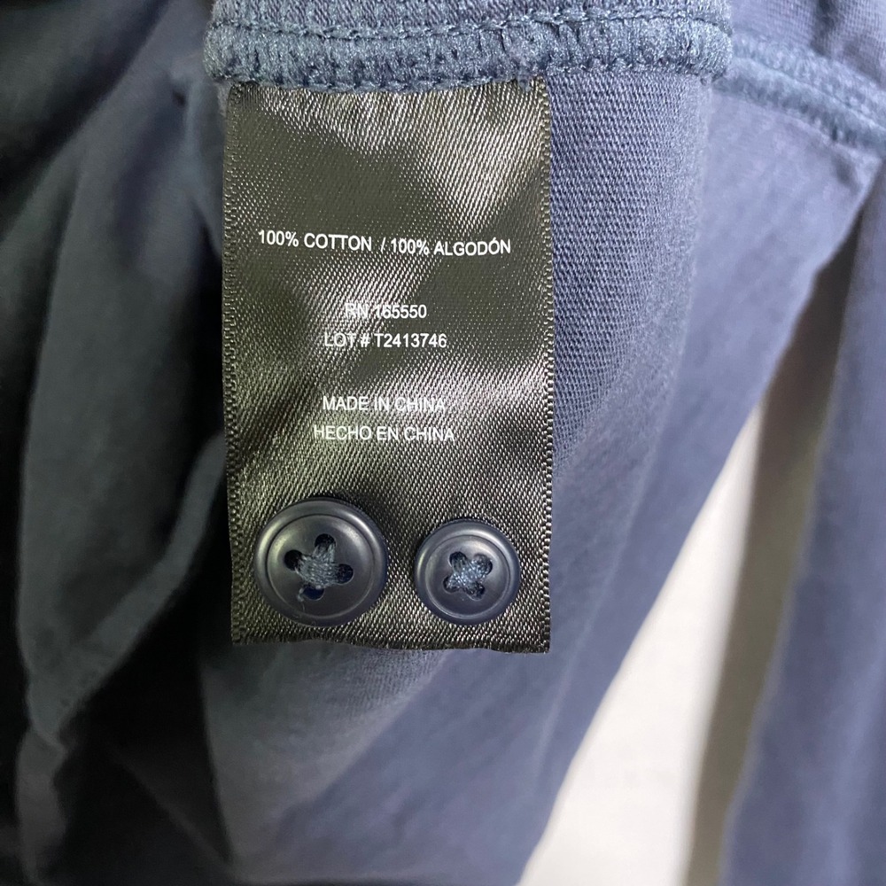 32 Degrees Cool Mens Small Navy Blue 100% Cotton Long Sleeve Button Down Shirt - Picture 6 of 7